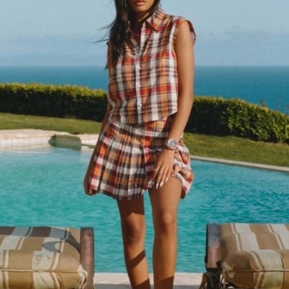 Rowing Blazers Plaid tennis skirt size S